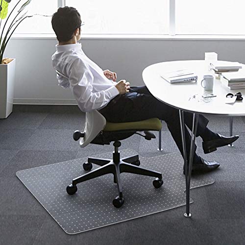 Azadx Clear Office Chair Mat For Low, Standard And No Pile Carpeted Floors, Plastic Computer Desk Chair Mat On Carpet For Easy Rolling, Durable Carpet Protector Mat (36 X 48'' Lipped) #TOP1