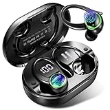 2026 Bluetooth Kopfhörer, Kopfhörer Kabellos Bluetooth 5.4 Sport tiefer Bass, 56 std Spielzeit In Ear Kopfhörer mit 4 ENC Noise Cancelling Mic, IP7 Wasserdicht Ohrhörer LED-Anzeige für Studium/Arbeit