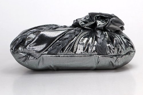 Brauttasche de soirée en satin de coton argenté : l'accessoire chic sans accroc