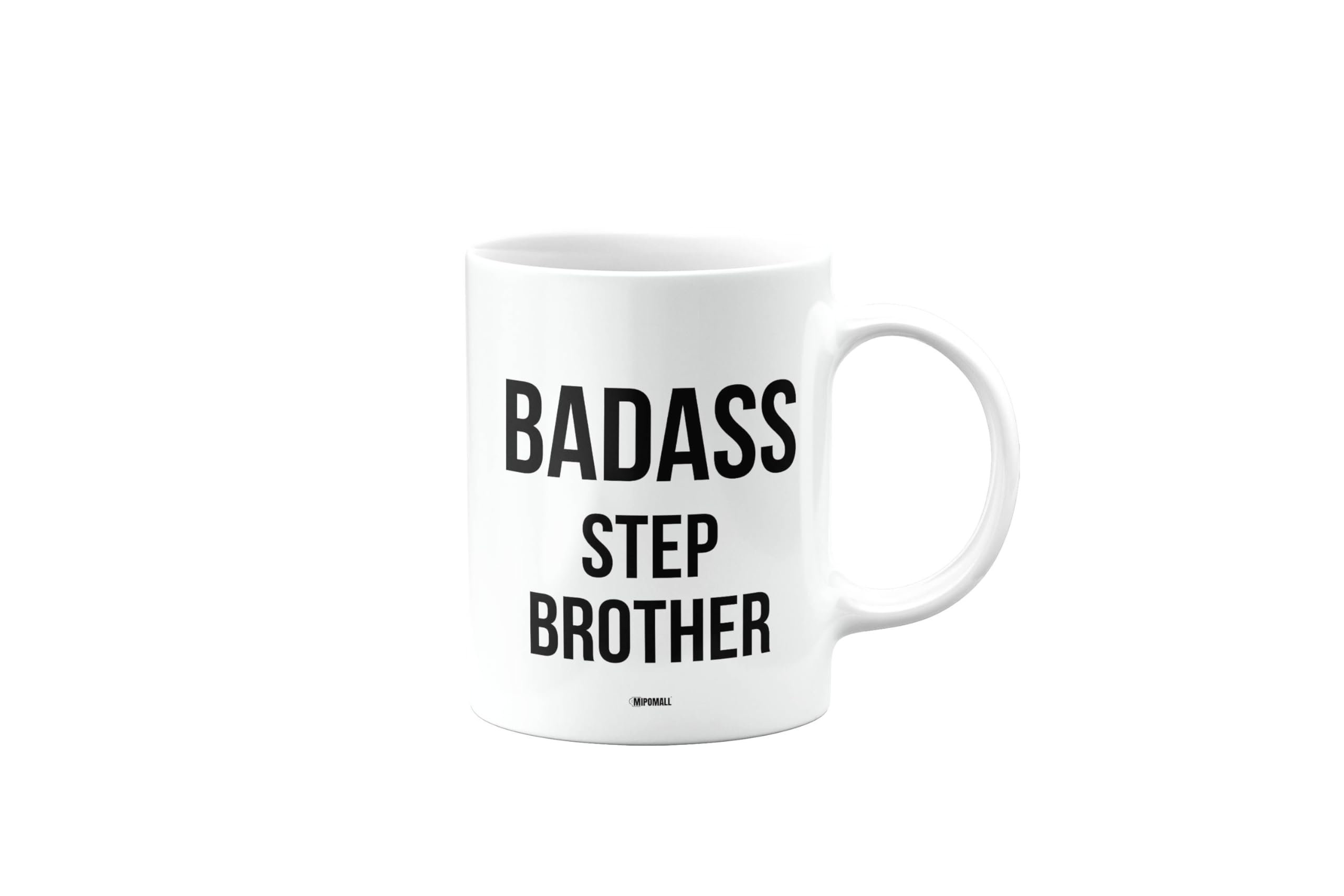 MIPOMALL Badass Step Brother Mug, Funny Gifts, Joke, Silly, Gag Present, Birthday Cup, Secret Santa, Present for Christmas, mm-CA_223_157 โ image 1