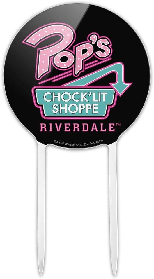 Acrylic Riverdale Pops Chock'lit Shoppe Cake Topper Party Decoration for Wedding Anniversary Birthday Graduation