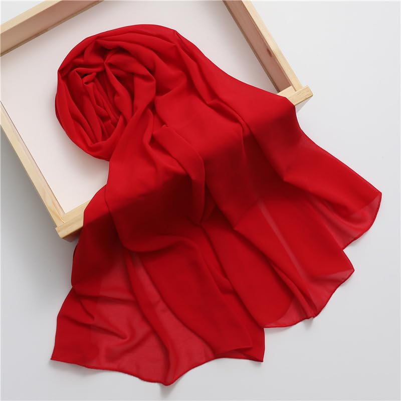 Lightweight-Chiffon-Scarf for Womens Long-Shawls-Wraps Spring-Summer-Sunscreen-Scarves Wrap Neck Headscarf(70"×29")3