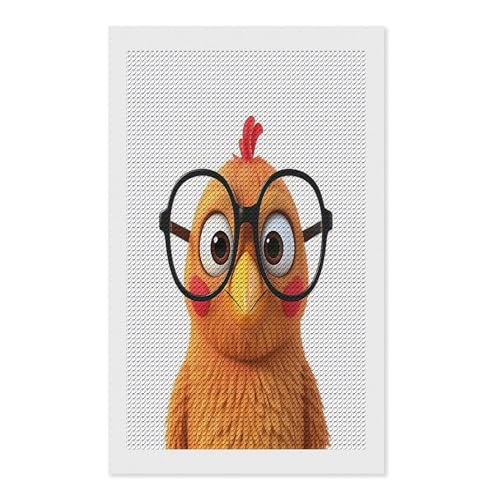 Peinture diamant poulet à faire soi-même une idée cadeau originale pour anniversaire