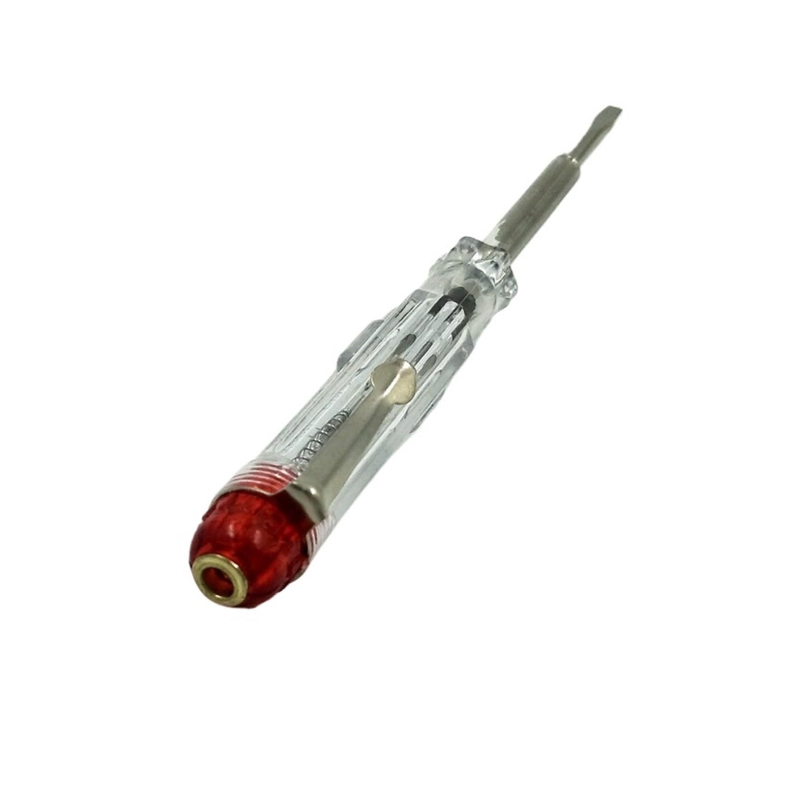 1 tournevis plat à poignée en plastique, testeur de tension CA 100-500 V, testeur d'électricité 3 x 140 mm