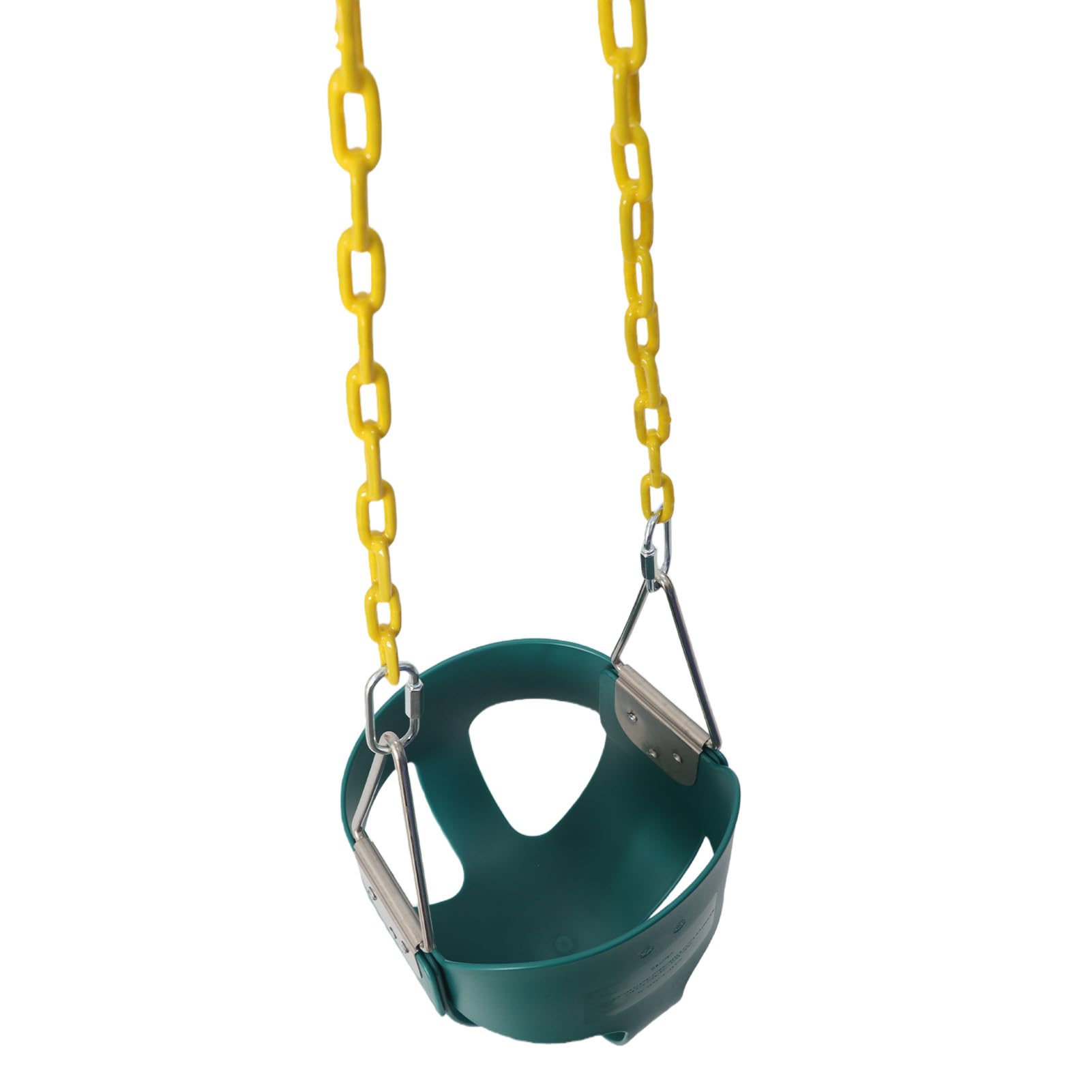 Generic Comodo Sedile da Altalena per Bambini con Schienale Alto, Completamente Chiuso, per Altalena Domestica e Parco Giochi con Catene da 1,5 Metri