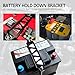 Aluminum Alloy Battery Hold Down Bracket with 10in J Bolts - Universal Car Battery Tie Down Tray Mount Lock Accessory for Secure Installation (Silvery)