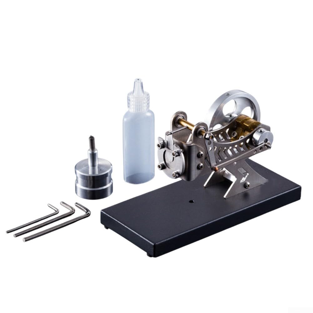 ZYNCUE Modellbausatz für Heißgasturbine, Dampfmaschine aus Vollmetall, Aluminium, 150x70x88mm, für Lehre und Dekoration