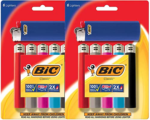 BIC Lighter Classic, Full Size 12 Pieces, Bulk Packaging, 4 Pack