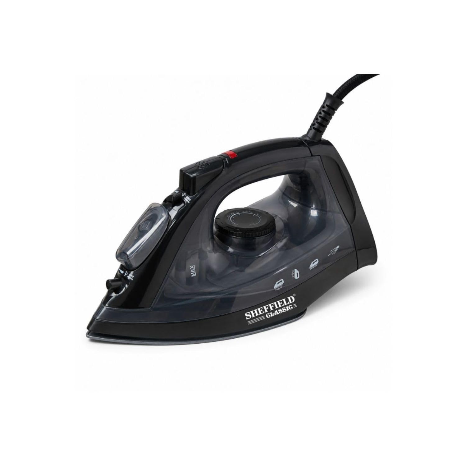 SHEFFIELD CLASSIC 1600W Steam Iron for Clothes | Non-Stick Teflon Coated Soleplate, Steam Shot & Water Spray, 360° Swivel Cord, Variable Temperature Control & Overheat Safety Shut-Off-image-17