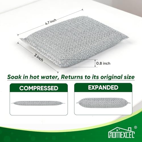 Image of HOMEXCEL All-Purpose Sponge Pads 12PK, Non-Scratch Dish Sponges Safe for Non-Stick Cookware, Pots & Pans, Ideal Cleaning Dish Scrubber Pads for Kitchen, Bathroom and Household