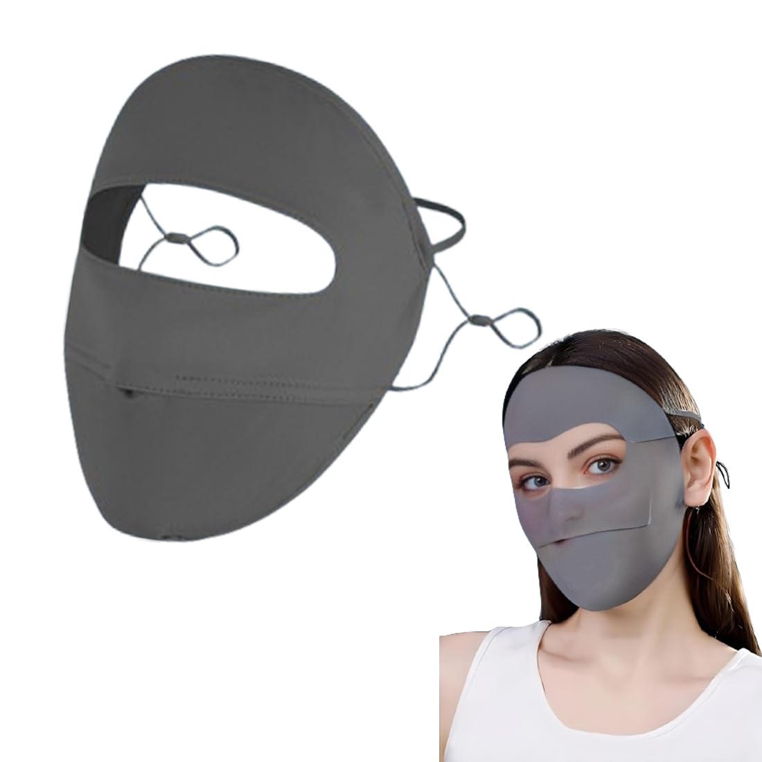 Masque UV,Couvre-Protection Solaire - Masque en Tissu - Masque Facial Léger Unisexe pour Adulte-Protection Solaire D'été Réutilisable pour Femmes, pour Le Cyclisme, La Randonnée Et Les Sports De