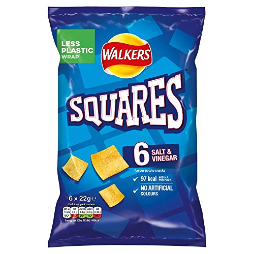 Walkers Squares Salt and Vinegar 6 Pack 150g - //coolthings.us