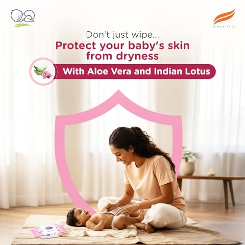 Image of Himalaya Moisturizing Baby Wipes with Lid | 72 Wipes x B3 G1 Free - 288 Wipes| With Indian Lotus & Aloe Vera | Protects baby's skin from Dryness |
