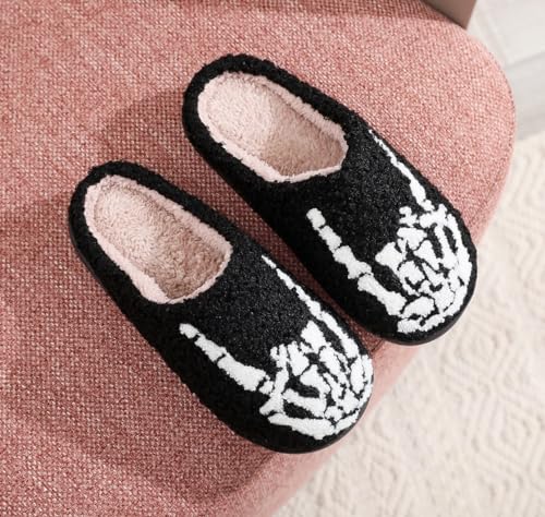 Image of LNERIP Slippers Winter Womens Mens Fluffy Plush Slippers Animals Cute Cartoon House Slippers Cuddly Warm Shoes Indoor Outdoor Girls Women