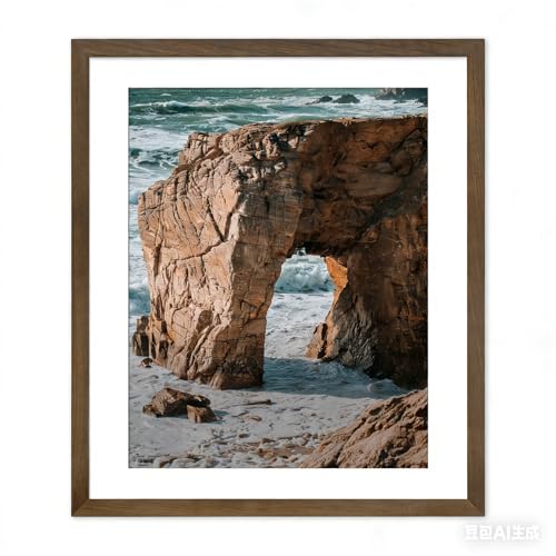 Acovy A4 写真フレーム、無垢ウォールナットウッド 21x29.7cm 壁用フォトフレーム 直角 A4(210x297mm) ポスターフレーム A5(139x200mm)にマット仕上げ PSパネル 縦または横の壁掛け 1パック