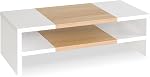 TEAMIX 2 Niveau moniteur de bureau Stand Riser 51cm Support pour imprimantes avec stockage petit TV Riser Ordinateur portable bureau en bois Organisateur étagère