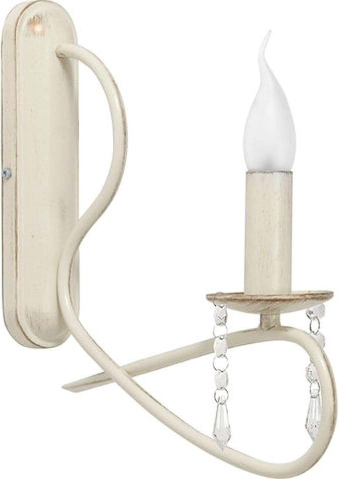 Licht-Erlebnisse Elegante wandlamp met kristalglas in vrolijk antiek design 1xE14 eetkamer, woonkamer wandlampen jeugdstijl wandlamp, Lampen Woonkamer