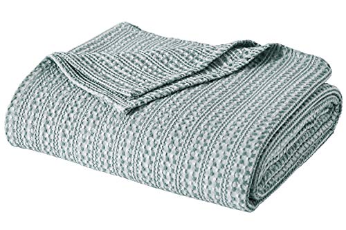 PHF Cotton Waffle Blanket Yarn Dyed Weave Bed Texture Home Decor Softness Comfort
