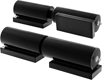 Heavy Duty Gate Hinges 5 Inches - 2 Pack Black Iron Door Hinge Barrel Style 450 Lbs Capacity for Swing Door Trailer Ramp Gate - Weld On Install