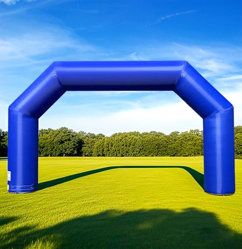 OZIS Inflatable Arch Blue 20ft Inflatable Archway Built in 150W Blower Inflatable Start Finish Arch for Party 5K Race Outdoor Advertising Commerce School Sport