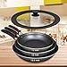 Universal Lid for Pots,Pans and Skillets - Tempered Glass with Heat Resistant Silicone Rim Fits 11