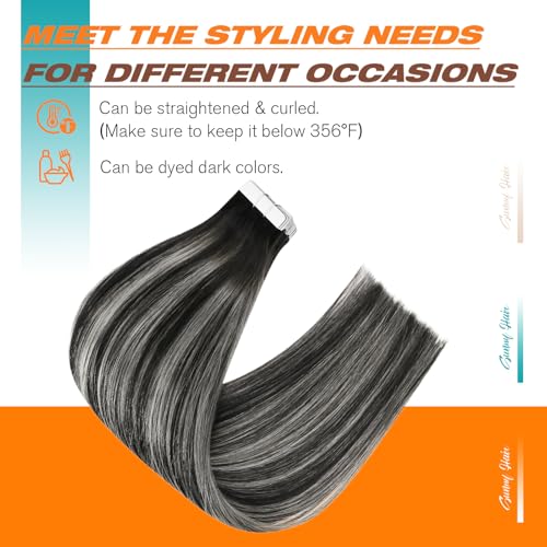 Image of Sunny Hair Ombre Tape in Hair Extensions Human Hair 20Pcs Seamless
