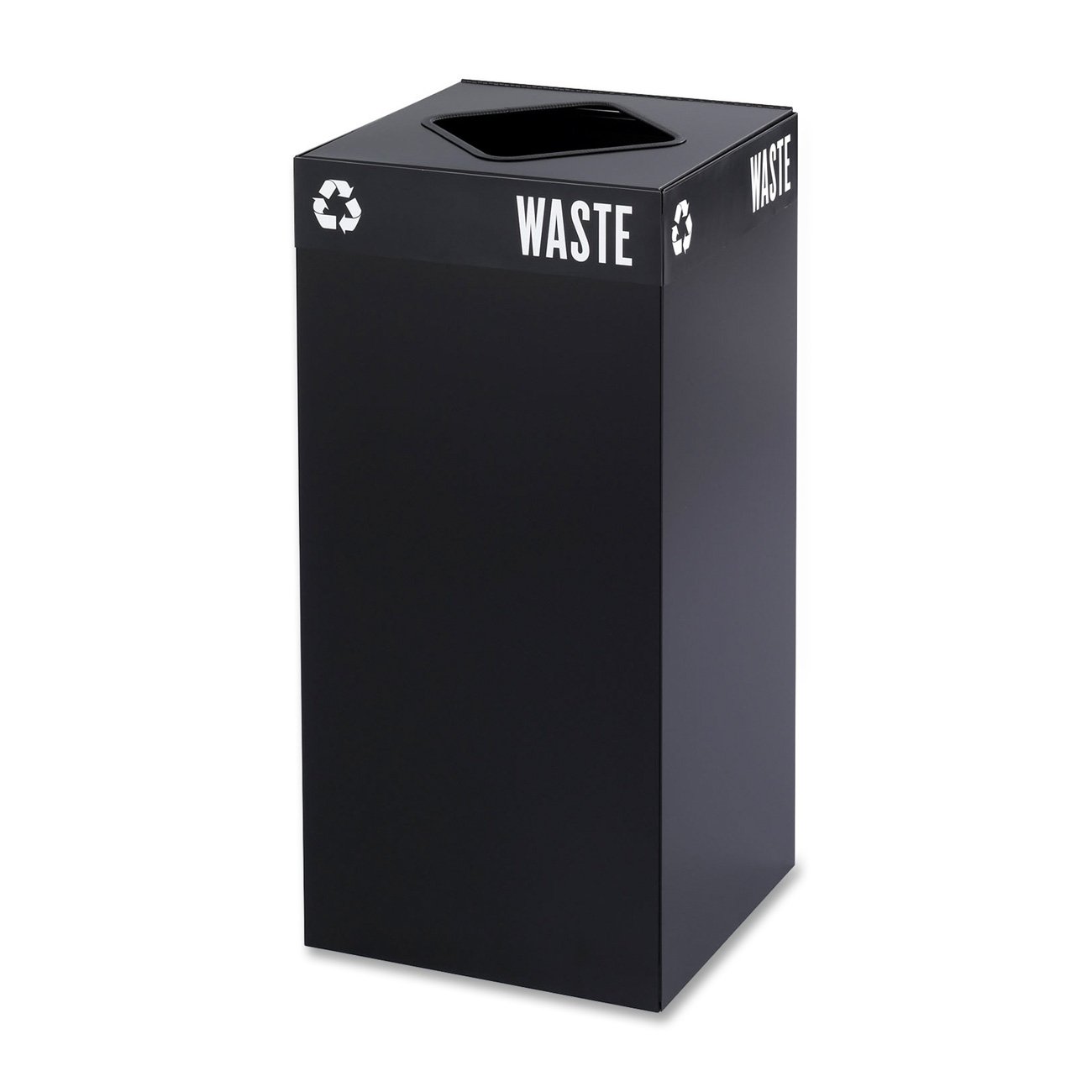 Products 2982BL Public Square Recycling Receptacle Base, 31-Gallon (Top Sold Separately), Black