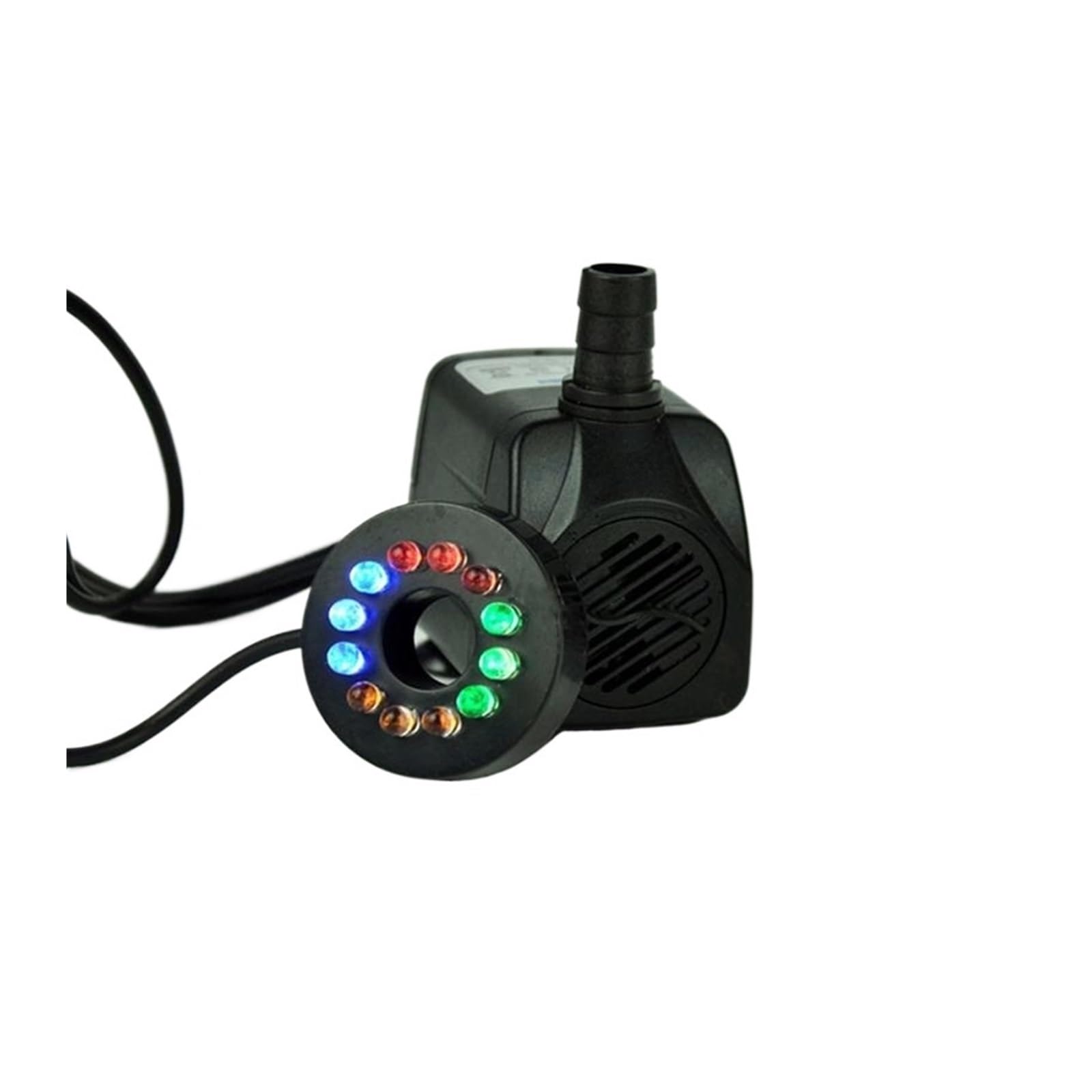 Bomba de agua para pecera Bomba de agua de 3/5/10/25 W con luz LED y caudal ajustable for fuentes, estanques, acuarios, peceras y estatuas.(25W with EU Plug)
