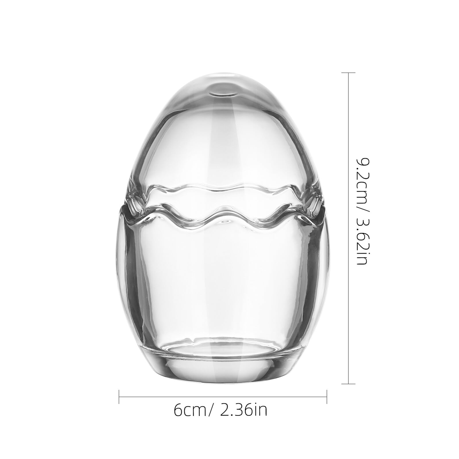 Stampi Budino in Vetro 60ml 4 Pezzi Forma Guscio D’uovo | Design Semplice e Forma Unica, Riutilizzabili e Facili da Pulire, per Preparazioni e Servizio