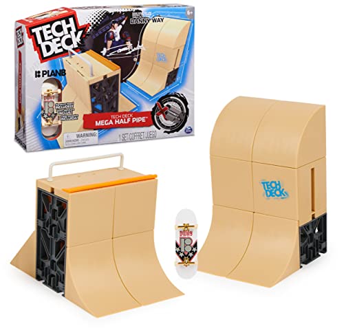 Tech Deck, Danny Way Mega Half Pipe X-Connect Park Creator, Juego de rampas Personalizable con Fingerboard de Plan B, Juguetes niñas a Partir de 6 años (Spin Master 778988422786), 6064164 Cover