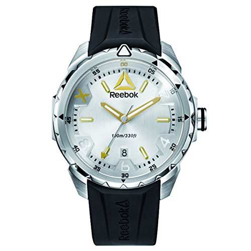 Opiniones de Reloj Reebok los mejores 10. 48 Reebok RD-IMP-G3-S1IB-12 Reloj para Hombre, Redondo, Análogo, color Plata y Negro, Unitalla