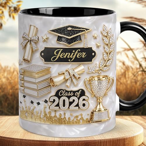 Taza personalizada de graduación con foto para nuevos graduados miniatura 2