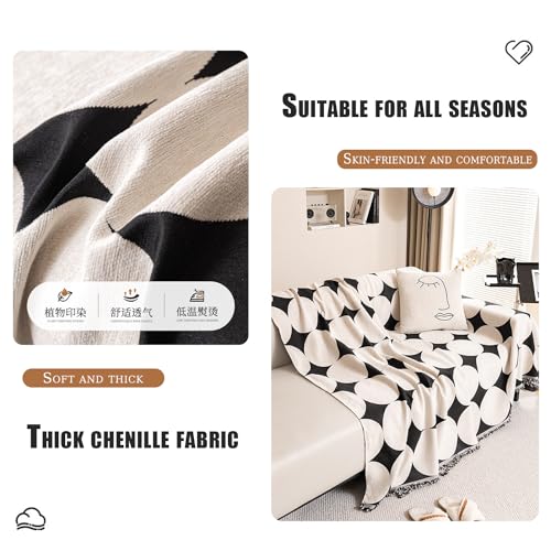 Funda de sofá seccional de chenilla con textura premium de 180x150 cm 7