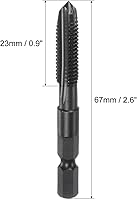 Vista 2 de uxcell Acero de alta velocidad métrico de la echada H2 3 del hilo M8 del golpecito M8 de la echada H2 3 de las flautas