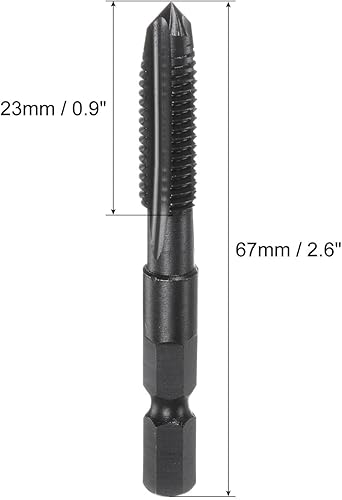 Miniatura 2 de uxcell Acero de alta velocidad métrico de la echada H2 3 del hilo M8 del golpecito M8 de la echada H2 3 de las flautas
