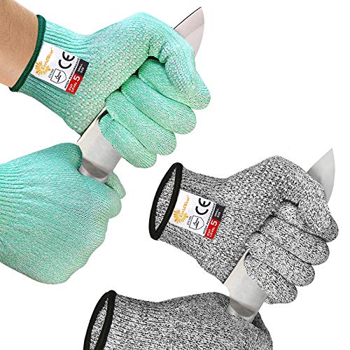 Evridwear 2 Colors 2 Pairs Level 5 Cut Resistant Gloves ...