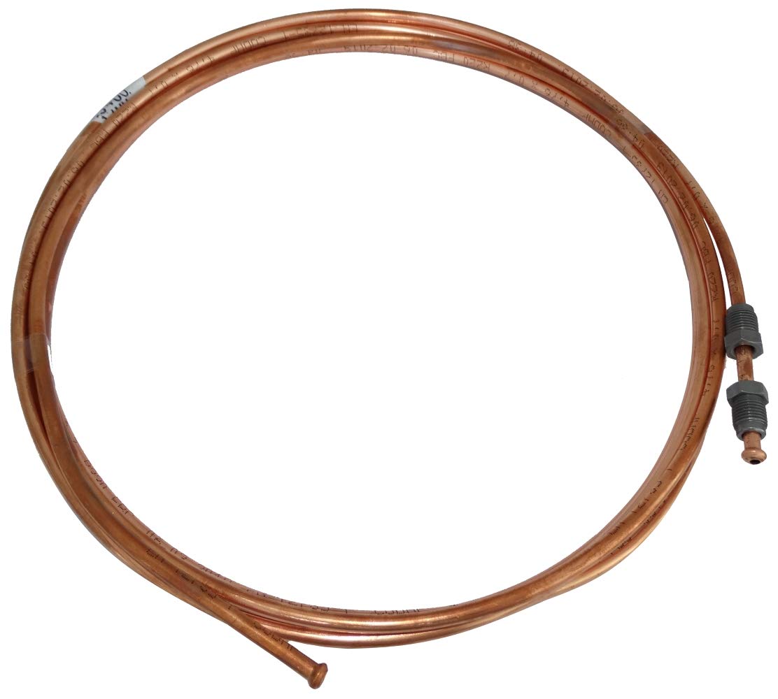Tuyau Frein Cuivre Norme ISO 4038 SAE Conduite De Frein En Cuivre 4.76 Mm Avec Raccords M10x1 - Longueur 170 Cm, Conforme Aux Normes ISO/SAE Kit Freinage Prêt à Poser