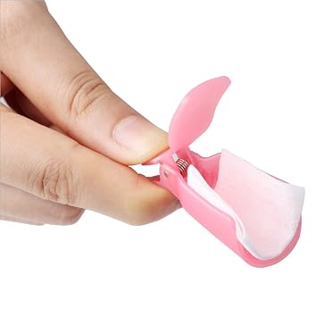 KINGMAS 10 Pcs Gel Nail Polish Remover Clips, Plastic Acrylic Nail Art Remover Soak Off Wrap Cleaner Cap Clip