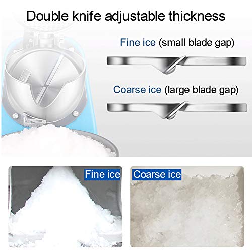 ice shaver Ice Shaver Machine Electric Snow Cone Maker,Double Knife Design With Adjustable Thickness 187lb/hr Ice Crusher For Home And Commercial Use