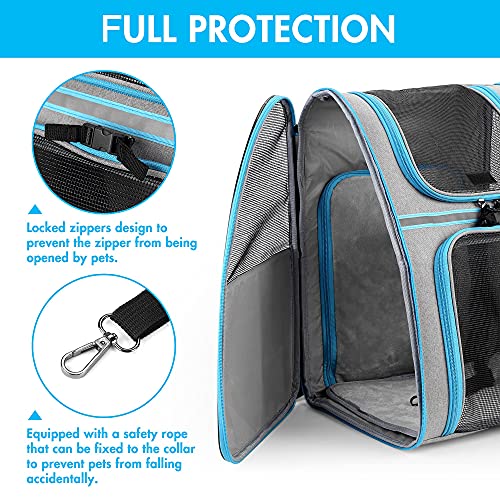 Expandable Pet Carrier Backpack - Soft Sided Cat Back Pack with Breathable Mesh for Small Dogs Cats, Collapsible Pet… - Image 6