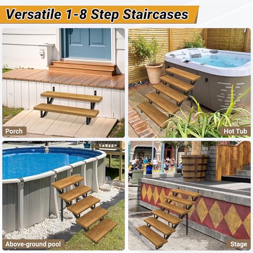 Toriexon 7-Step Stair Step Riser with Reinforcing Support Legs, 3 Packs by Toriexon - Used condition - Image 7