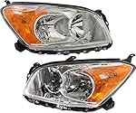 Garage-Pro Aftermarket Headlight Assembly Compatible with 2009-2012 Toyota RAV4 Halogen, Base/Limited Models, Japan Built, Set of 2, Driver and Passenger Side