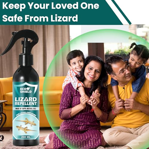Image of EcoShield Lizard Repellent Spray For Home 200ml | 100% Natural & Effective Pest Control Spray | Blend Of Peppermint & Citronella Oil | Anti Lizard Spray For Home | Safe For Kids And Adults