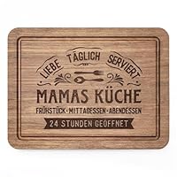 Geschenke für Mama, Geschenk Mama Geburtstag, Schneidebrett aus Holz Geburtstagsgeschenk für Mama, Holzschneidebrett aus Massiver Akazie, 29 * 22 * 1.5 CM