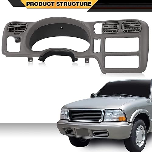 Miniatura 3 de CROSSDESIGN Cubierta de bisel de radio compatible con Chevy S-10 GMC Jimmy Sonoma Blazer 1998 1999 2000 2001 2002 2003 2004