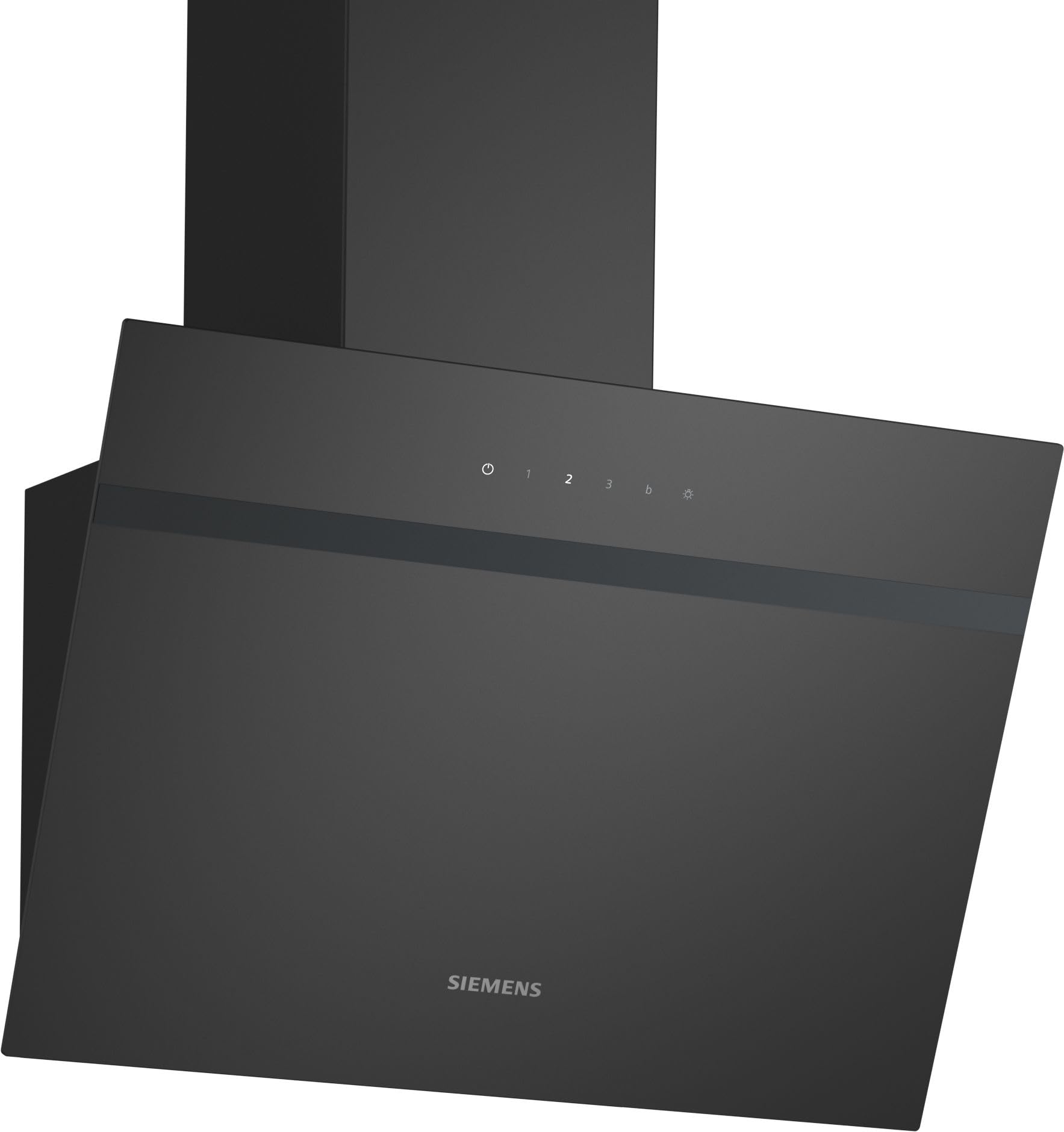 Siemens LC65KDK60 Wandesse iQ100, Dunstabzugshaube zur Wandmontage, 60 cm breit, Intensivstufe, LED-Beleuchtung, touchControl, Metallfettfilter, Schwarz