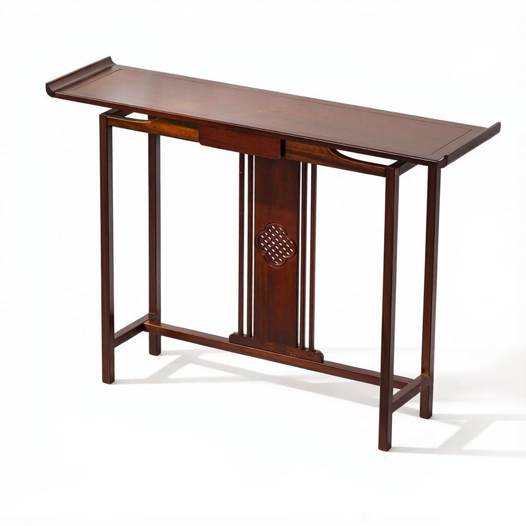 Cenz-888 buddha statue display table Walnut Wood Console Table