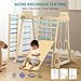 Upgraded Indoor Playground 9-in-1 Jungle Gym Kids Climbing Toys, Montessori Philosophy Waldorf Style Wooden Climber Playset with Slide, Swing, Monkey Bars, Upright/Rope Ladder, Climb Net, Blue