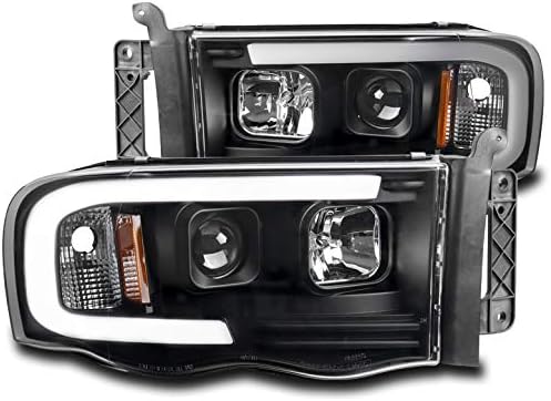 Para Dodge Ram 15002003-2005 25003500 LED DRL 2002-2005 Faros delanteros de proyector negro