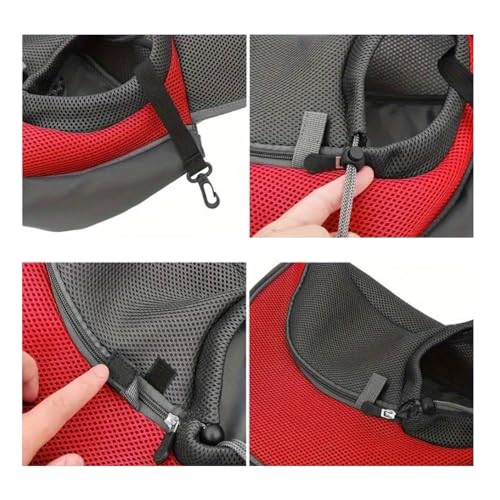 Bolsa Mochila de Transporte Animais de Pequeno Porte Ombro Único Cães e Gatos (Preto P)